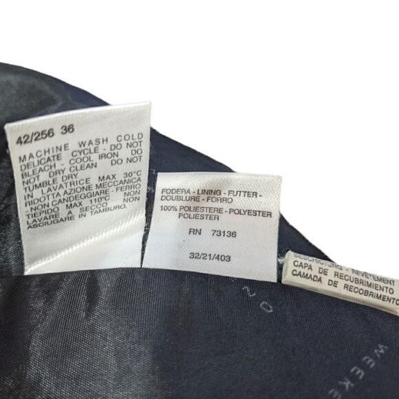 Weekend MaxMara Women's Glossy Gunmetal Grey Double Breasted Jacket Size 2 - Picture 11 of 11